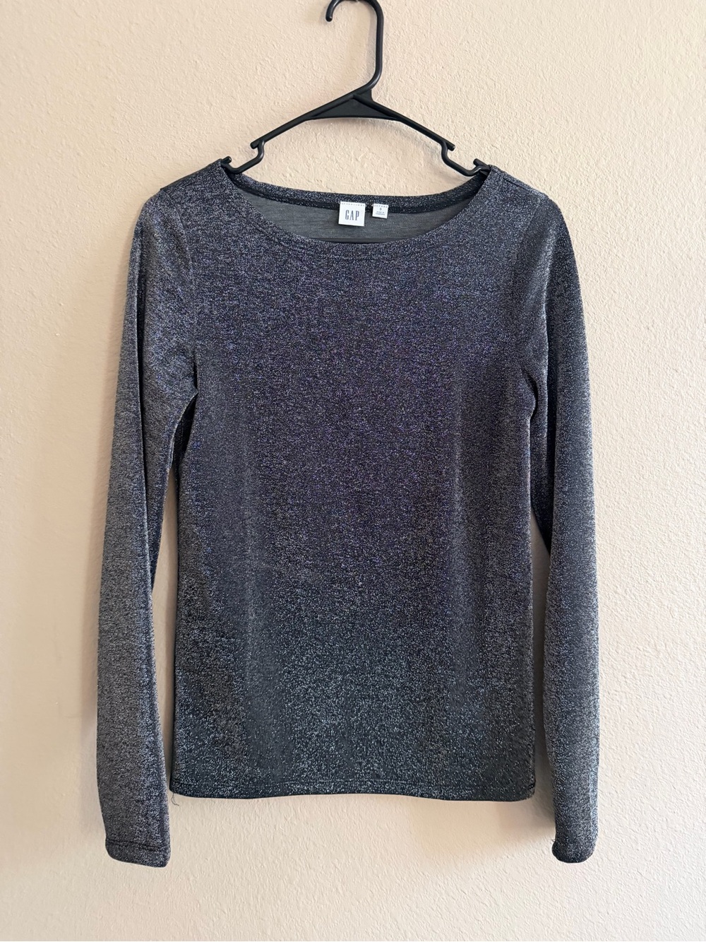 Gap Metallic Shimmer Long Sleeve Top